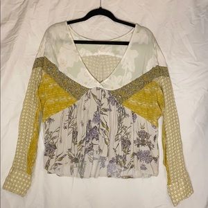 Free People Long Sleeved Flowy Blouse